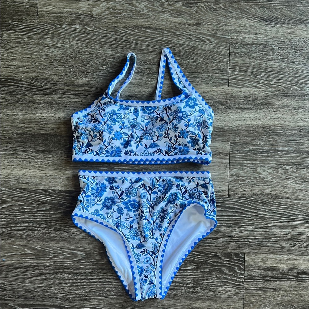 Floral Blue Swimsuit NWT